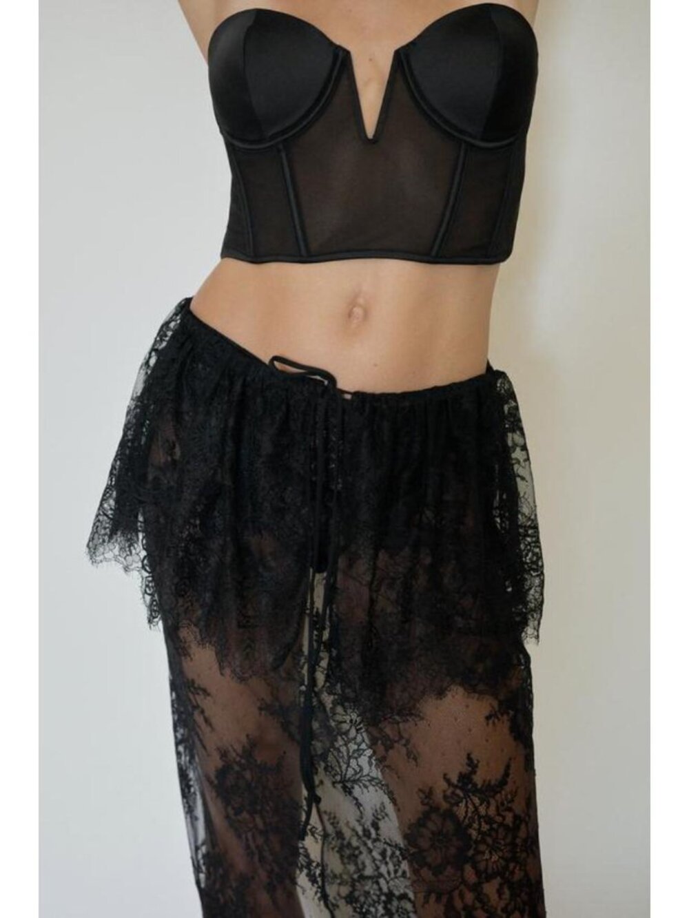 ZARA DOUBLE LAYER LACE MIDI SKIRT 1067/707/800